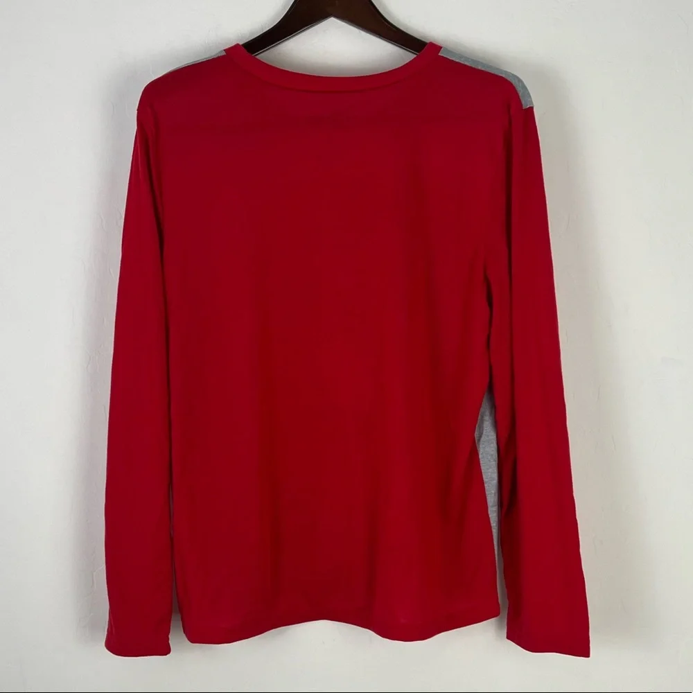 Disney Minnie Mouse Long Sleeve Top Gray Red X-mas Size Large - Picture 4 of 6